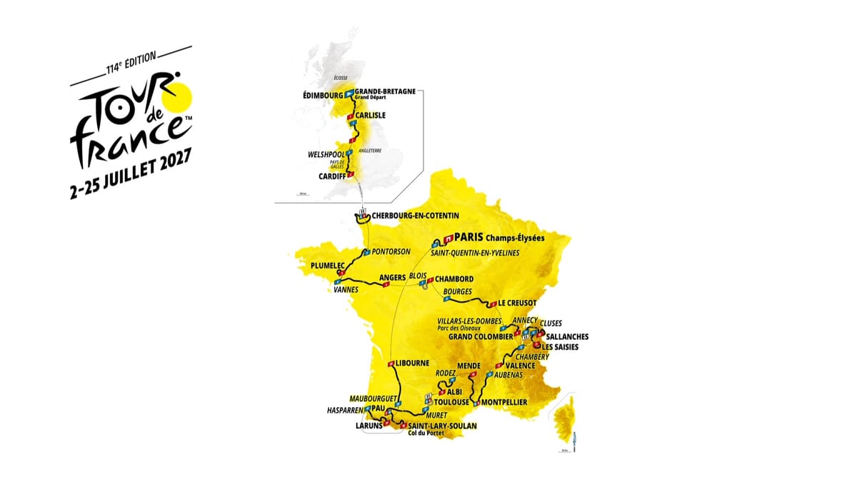 🚨🏆🚴🏻‍♂️🇫🇷 Percorso Tour de France 2027: da Edimburgo a Parigi! 🇬🇧🇫🇷
