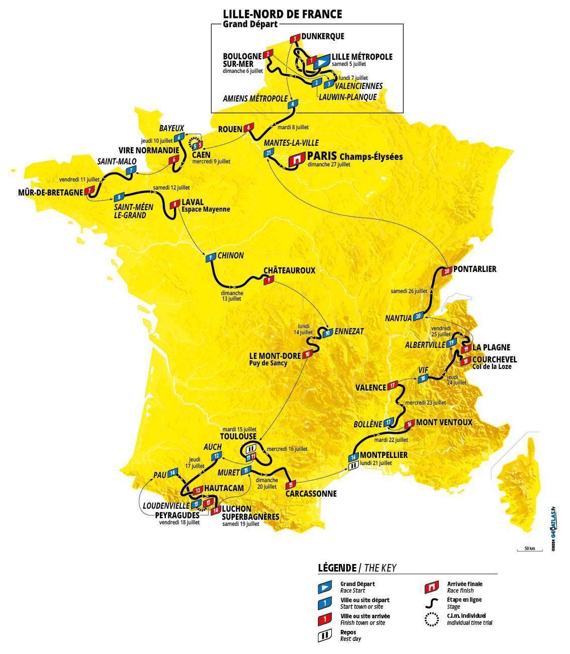 TOUR DE FRANCE 2025: storia, percorso, startlist e favoriti
